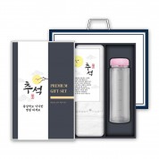 [송월] 스윗하트 하니36 세면타월 100g 1P+마이보틀 500ml 1P 세트