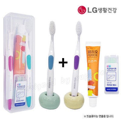 커플_LG미세모+페리오+치간_칫솔치약세트