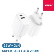 코끼리 KWC-S25P1C1A GaN 25W C타입 2포트 초고속 충전기(CtoC케이블&미포함)