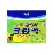 크린랩 양쪽으로 뽑아쓰는 분리수거 크린백 (45x55) 20L 100매