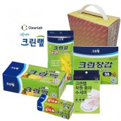 크린랩 5종세트 A (크린백+크린장갑+종이수세미+고무장갑+휴대용크린백)