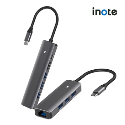 아이노트 CH61P C타입 6in1 멀티포트 USB 3.0 허브