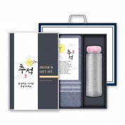 [송월] AB 인디40 세면타월 120g 1P+마이보틀 500ml 1P 세트