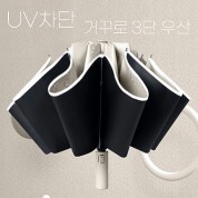 [에코랜디]  거꾸로 3단자동우산 UV차단 우산 양산 답례품 (UV칼라인쇄가능)