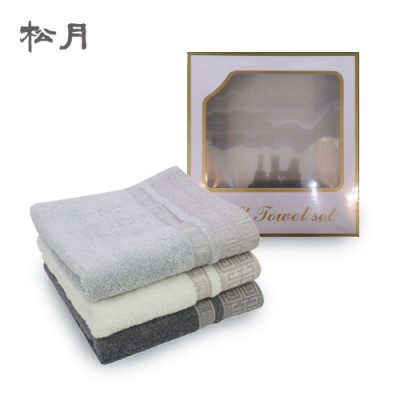 [송월] 송월 격자 Face Towel 3매입세트