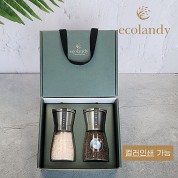 [에코랜디] 그라인더 히말라야 핑크소금 2p세트+최고급케이스  총400g