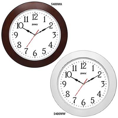 시닉스 우드 행운의 무소음벽시계 브라운(S400WA), 화이트(S400WW)