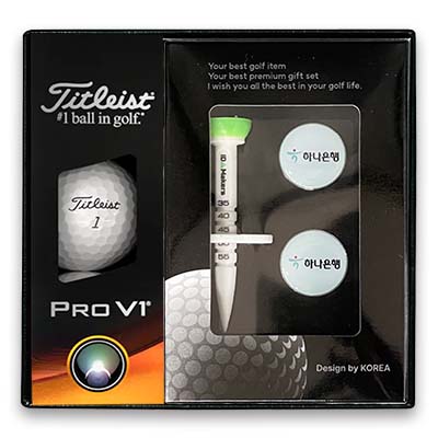 타이틀리스트 Prov1골프공3알+에폭시볼마커자석클립2set+높이조절골프티