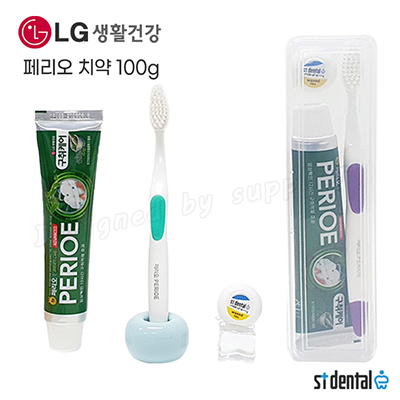 M케이스 LG미세모 페리오치약100g 치실 칫솔치약세트